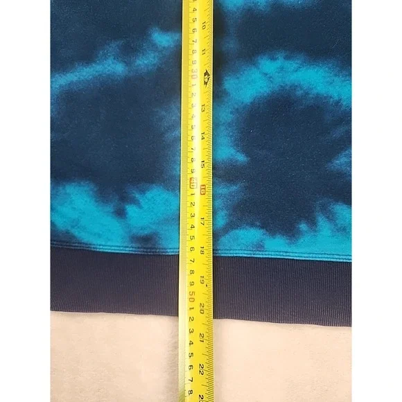 Champion Hoodie Womens Medium Blue Tie Dye Signature Logo Pullover Sweatshirt - Picture 10 of 10